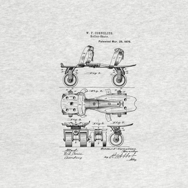 Roller-Skate Design Patent Drawing by skstring